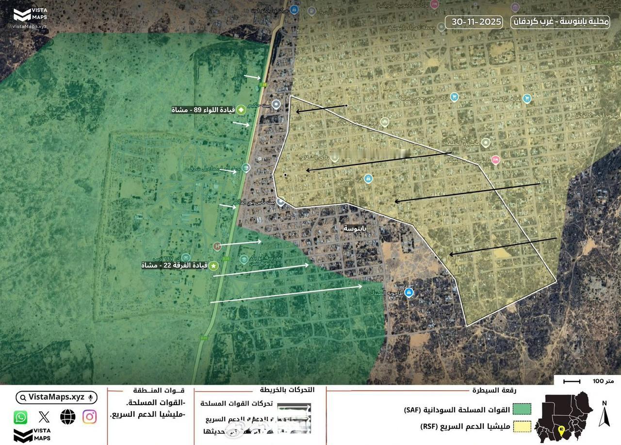 巴巴努萨
最近几天，观察到快速支援部队又有新的动向。最初，民兵向第89步兵旅的总