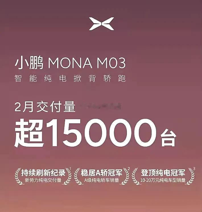 小鹏的新车真的卖得太好了！mona03 和P7加持续走量！

马上又迎来改款的G