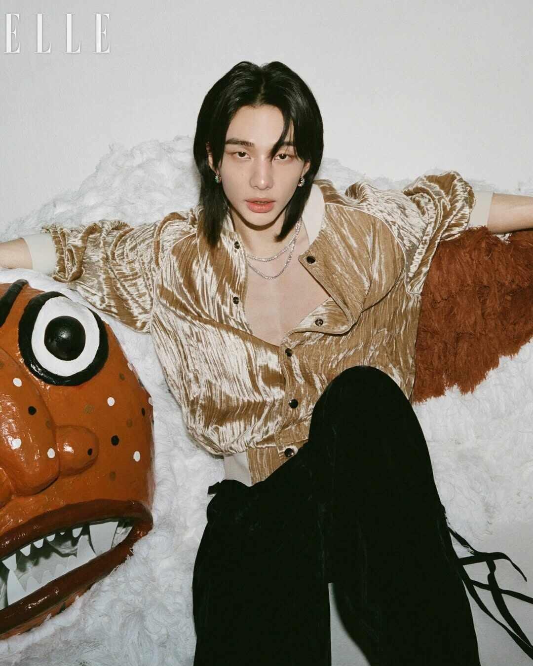 straykids 黄铉辰 性张力十足 时尚大片 fashion 时尚的完成度靠