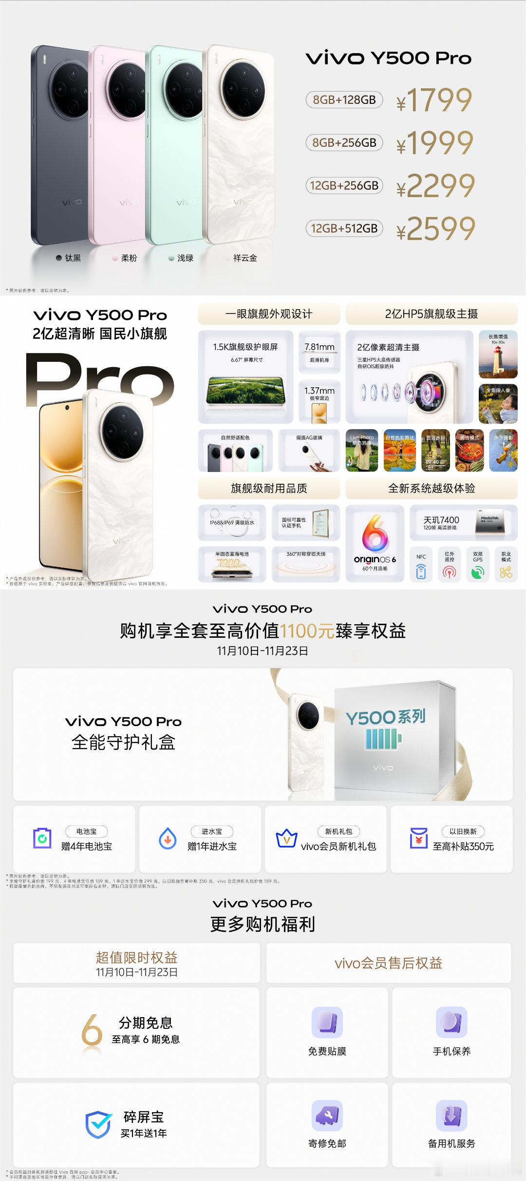 一张图读懂vivo Y500 Pro，亮点很突出，同价位蛮有竞争力！ ​​​