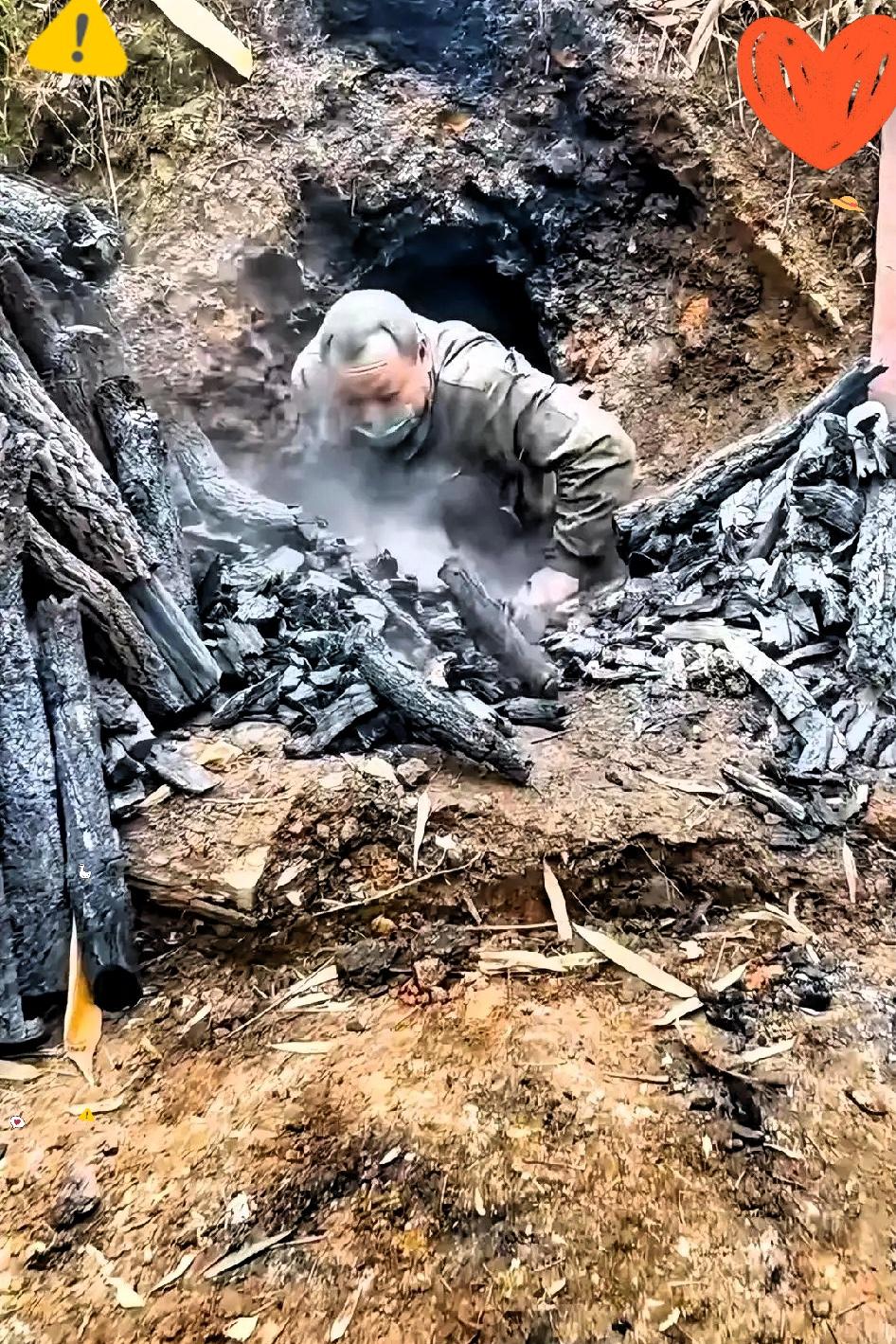 你们直接开大
直接把主办方干到怀疑人生！

广西选手荒野烧炭过冬，把比赛玩成度假