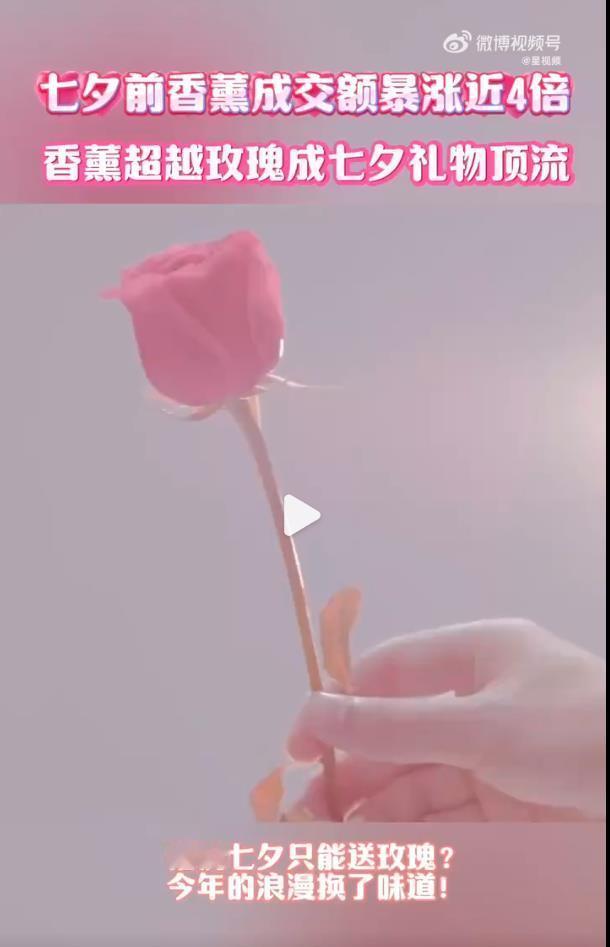 香薰超越玫瑰成七夕礼物顶流香薰超越玫瑰成为七夕顶流，标志着年轻人消费观的正向变革