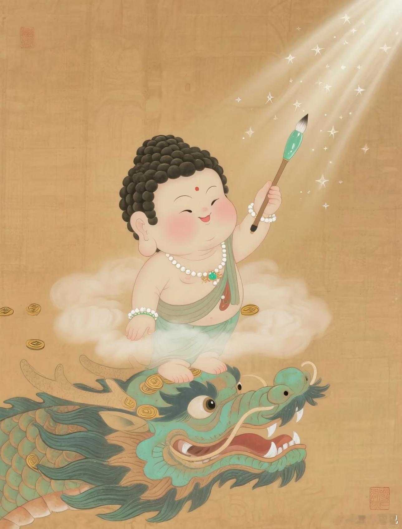 此图寓意“独占鳌头”。收下此符，庇佑你未来一个月，无论工作、考试还是求财，都能独