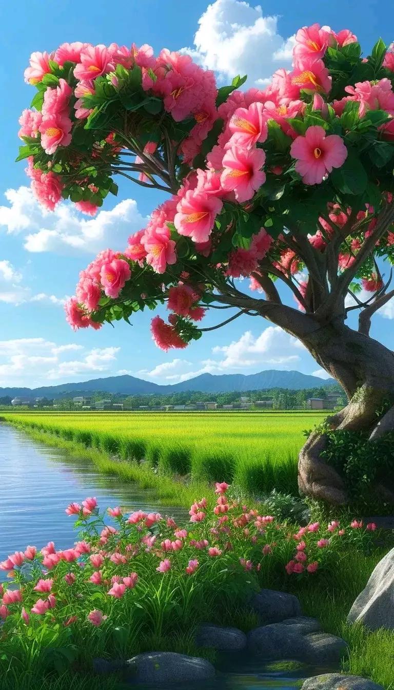 冬去山清水秀，
春来柳暗花明。