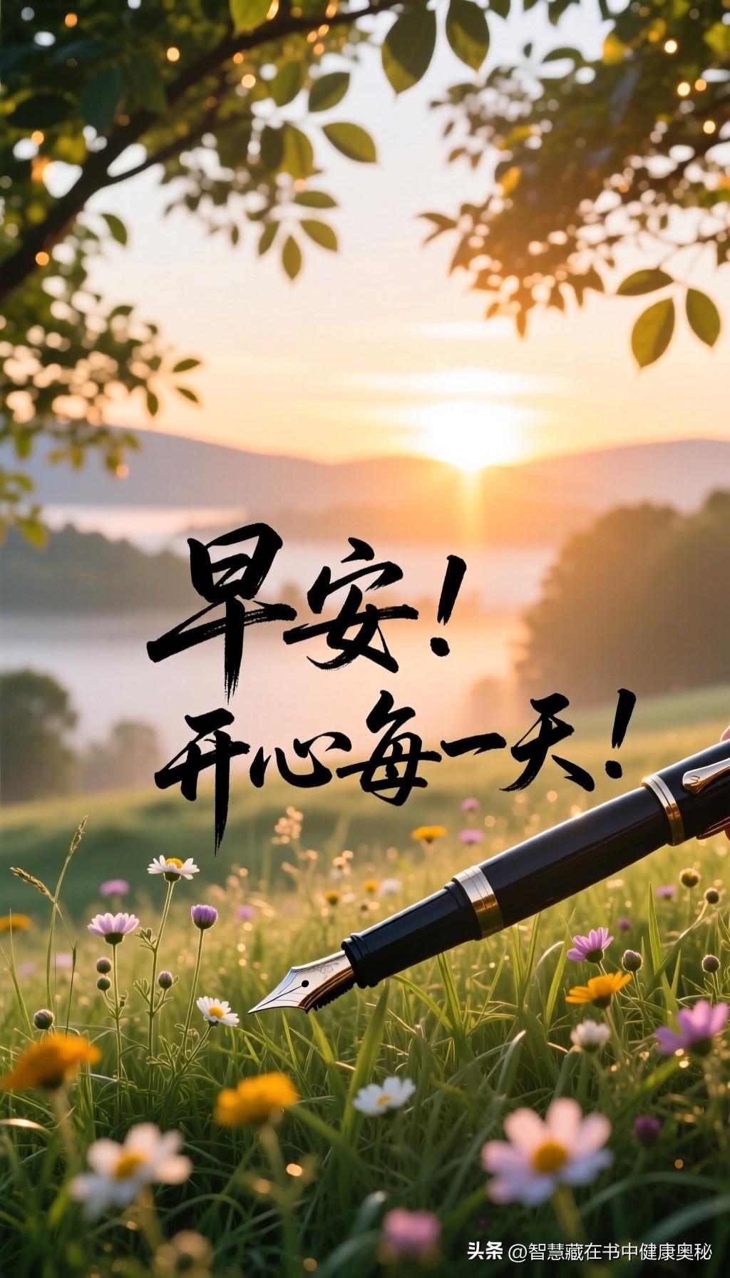 “生活虽然平凡，但每一抹晨曦都藏着新的希望。别让昨天的烦恼打扰今天的阳光，做一个