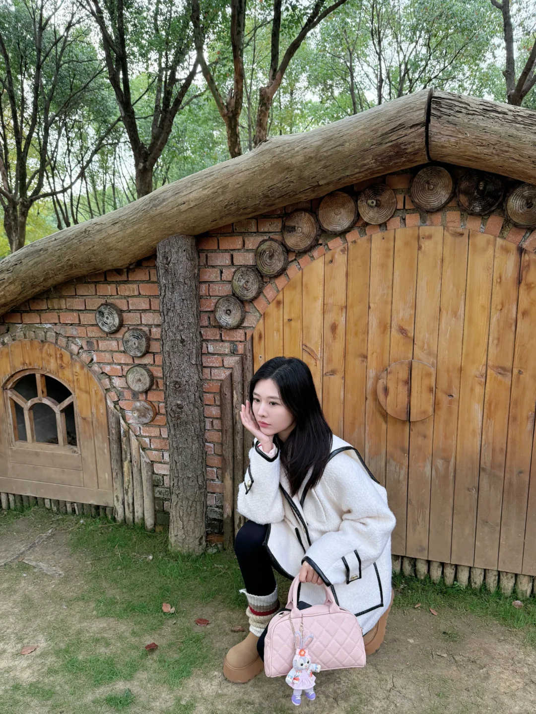 南京中山陵woo花园咖啡。可以喂动物