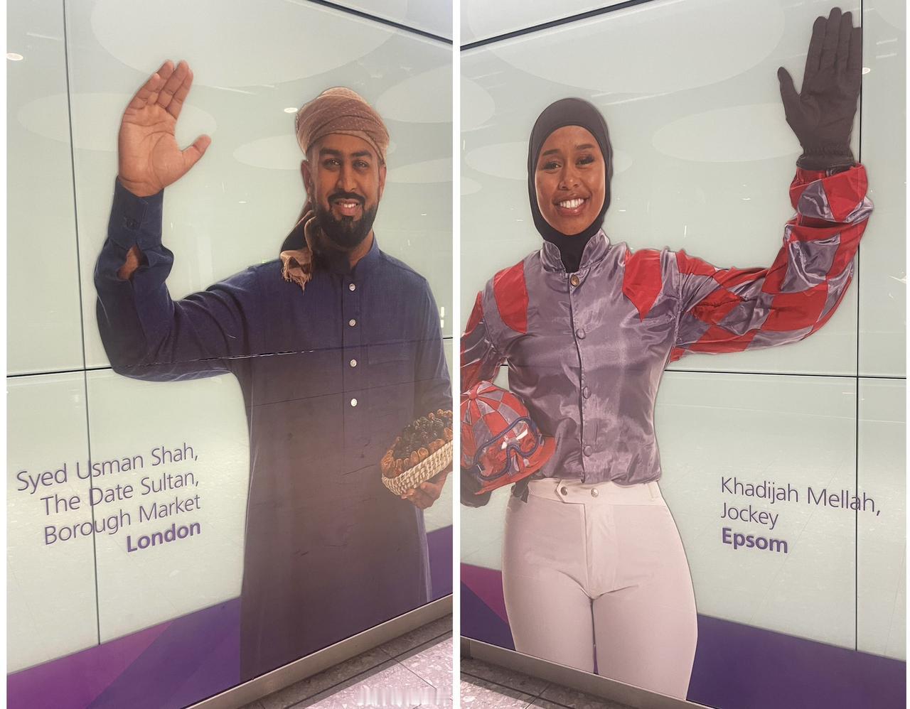 这是伦敦希思罗国际机场欢迎旅客的画面，不知道的还以为到了中东。

南评：这很好嘛