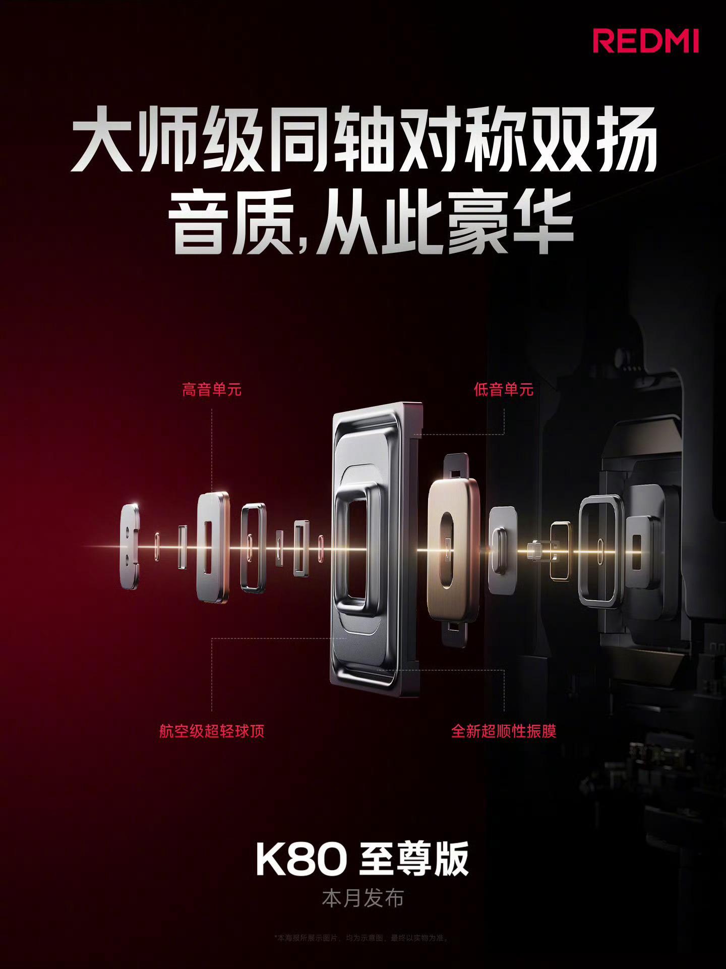 红米K80至尊版音乐手机，大师级同轴对称双扬，还联合推出了杜比全景煲机金曲。[馋