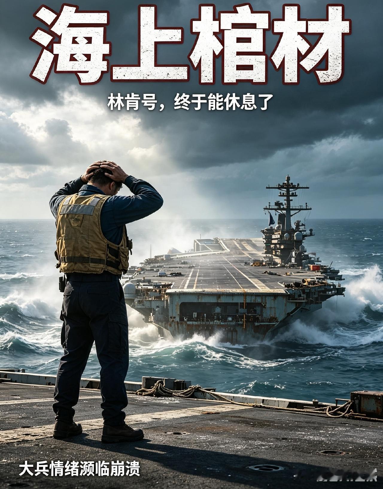 林肯号的美国大兵终于是解脱了，在海上漂了250天，太难为他们了。都快把大兵逼疯了