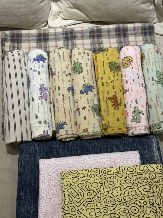 给小狗打猎 从柯桥轻纺城扛了十几米布料回