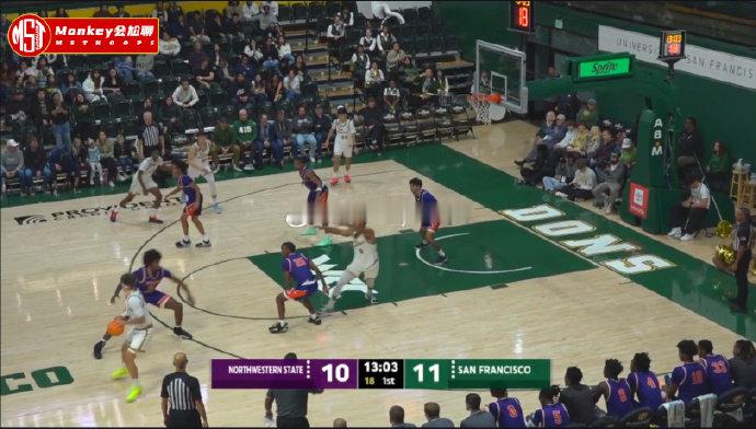 第一次有两位中国球员同时亮相NCAA赛场！NCAA常规赛，西北州立和旧金山大学的