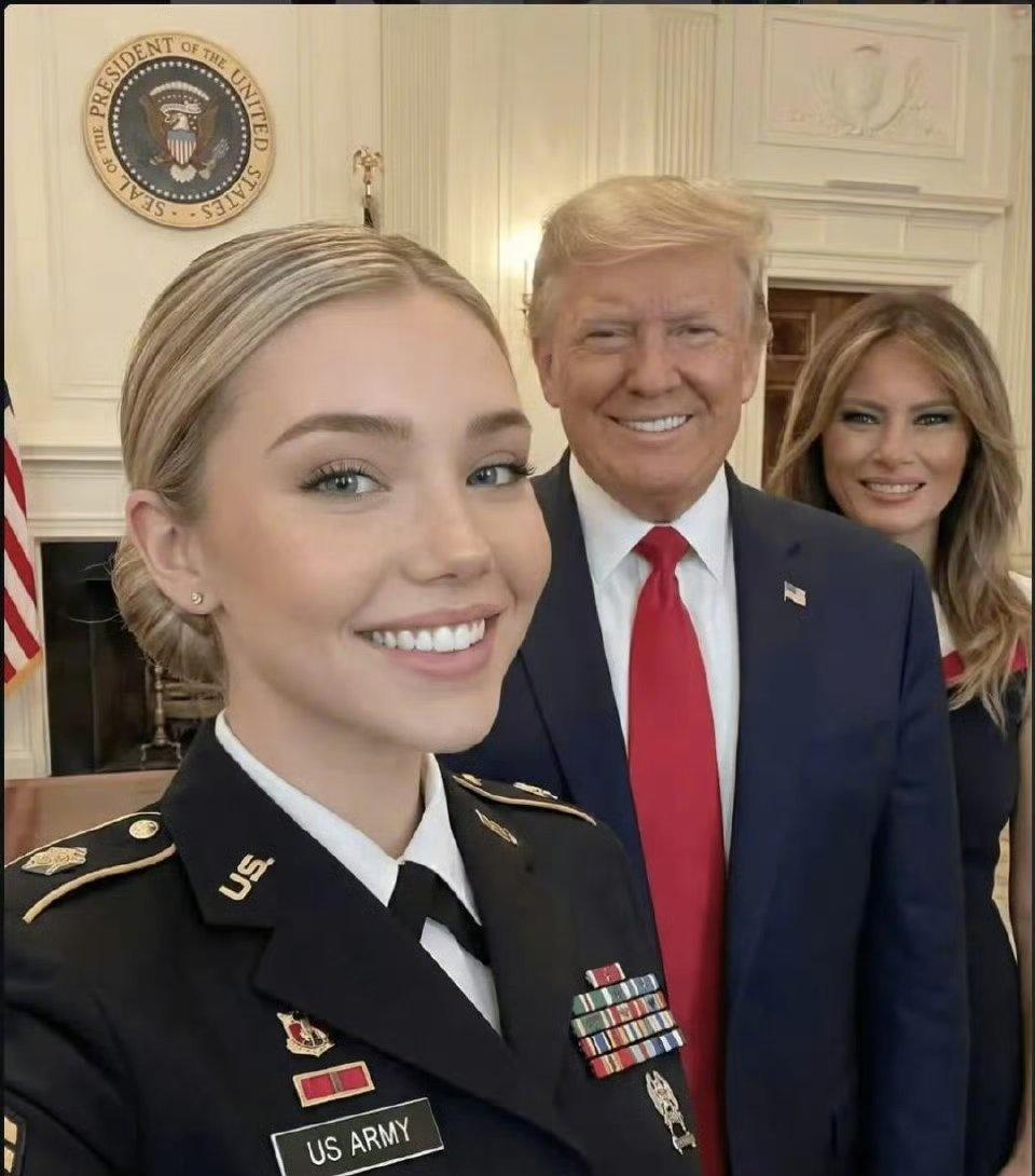 士兵杰西卡（Jessica Foster）确实是AI生成的虚拟人物。

根据20