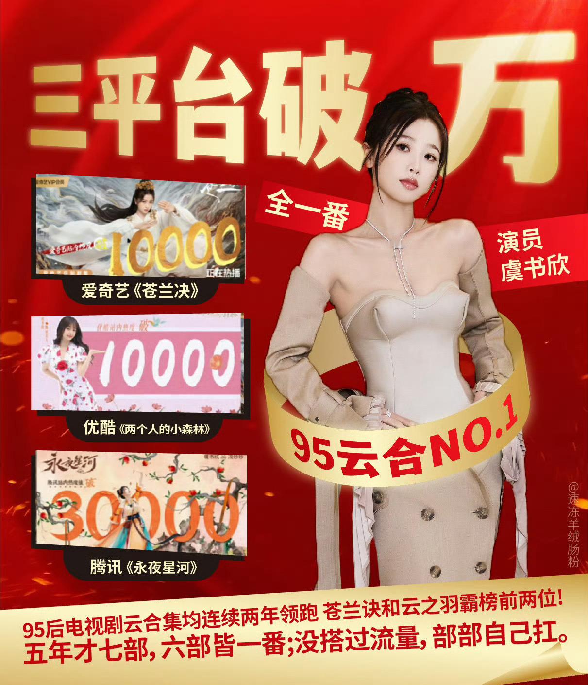 期待今年的三平台破万女王继续闪耀微博之夜  也期待马上要播出的嘘国王在冬眠 