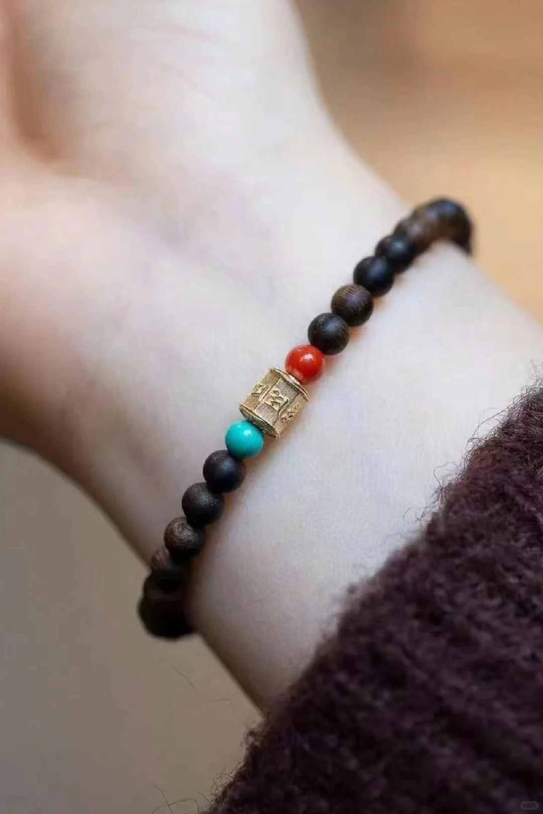 红绿灯🚥手串＂人生的指示灯＂六字真言18k金