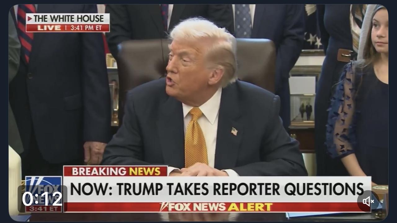 特朗普：“关税帮助我们阻止了八场战争。关税帮助我们取得了有史以来最好的贸易数据。