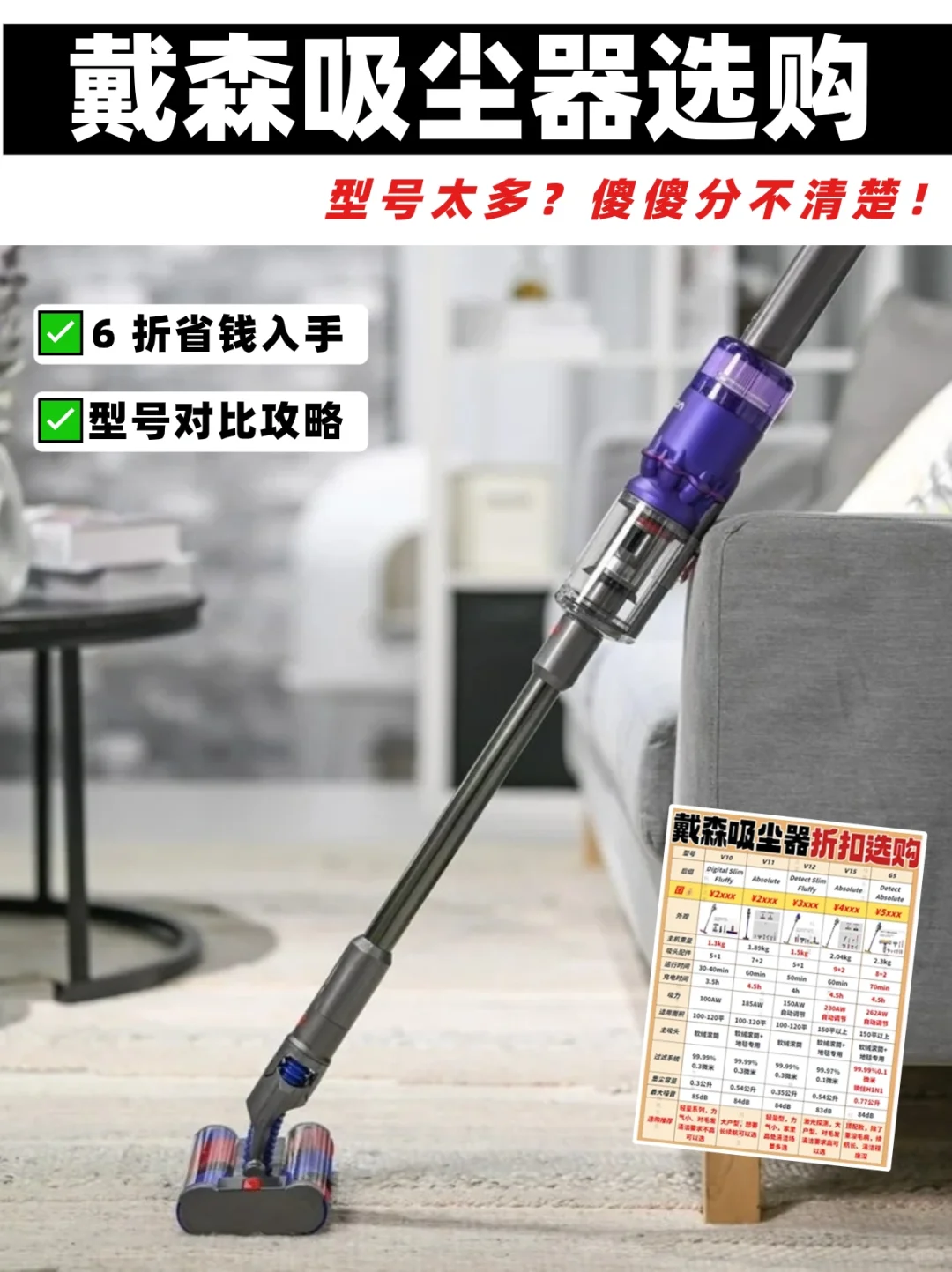 2024戴森吸尘器怎么选❓多型号6折起别买贵