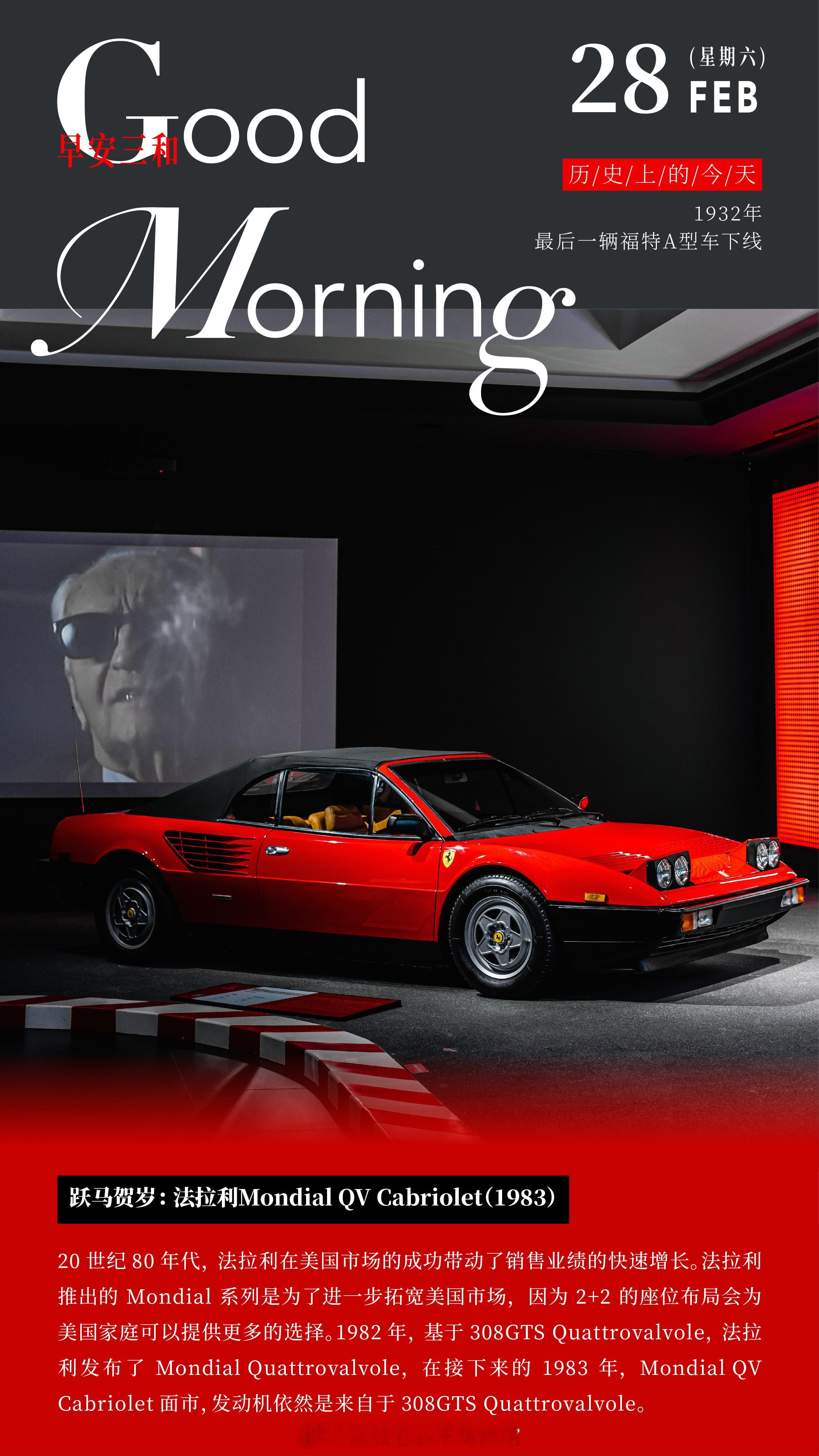 跃马贺岁:法拉利MondialOVCabriolet(1983)20世纪80年代