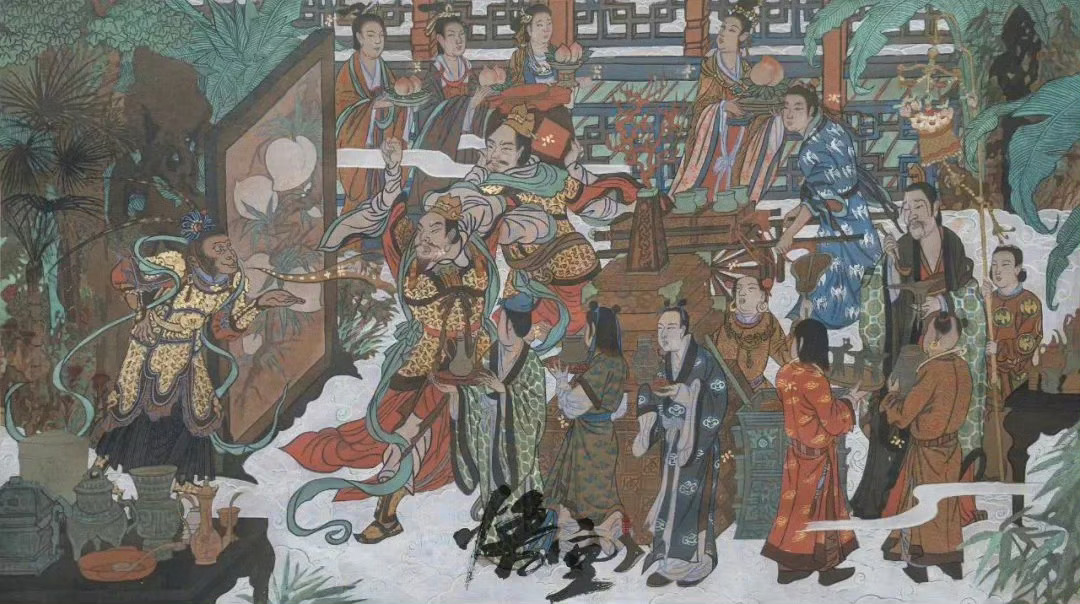 黑神话壁画场景绢本首次在杭州展出 终于看到绢本力作啦！女性心性与生命美学的融合，