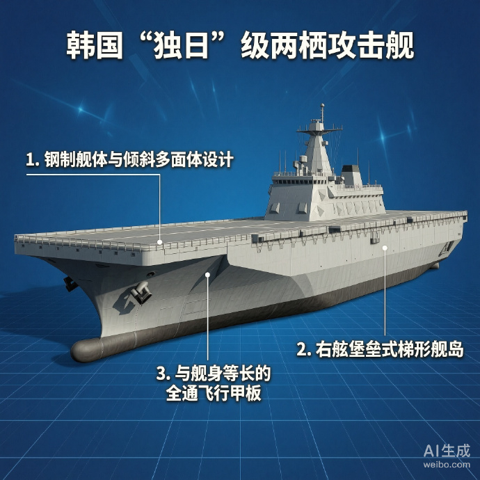 军事ai新视野 韩国“独岛”级两栖攻击舰“独岛”（Dokdo）级是韩国海军第一种