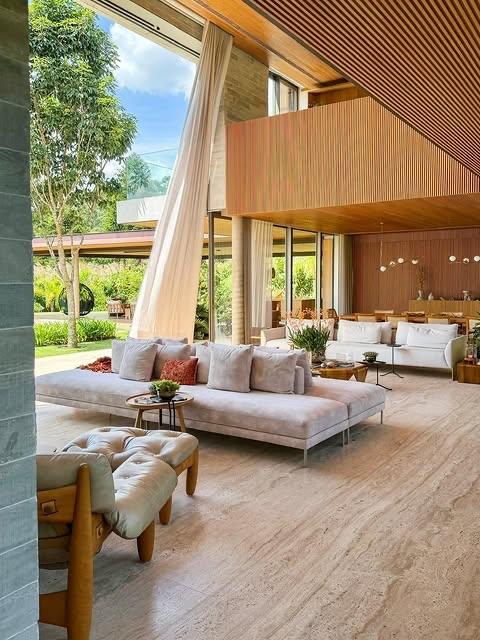 自然主义别墅 原生材质的温润与自然景致的治愈原木风装修的家,可以有多治愈? 别墅