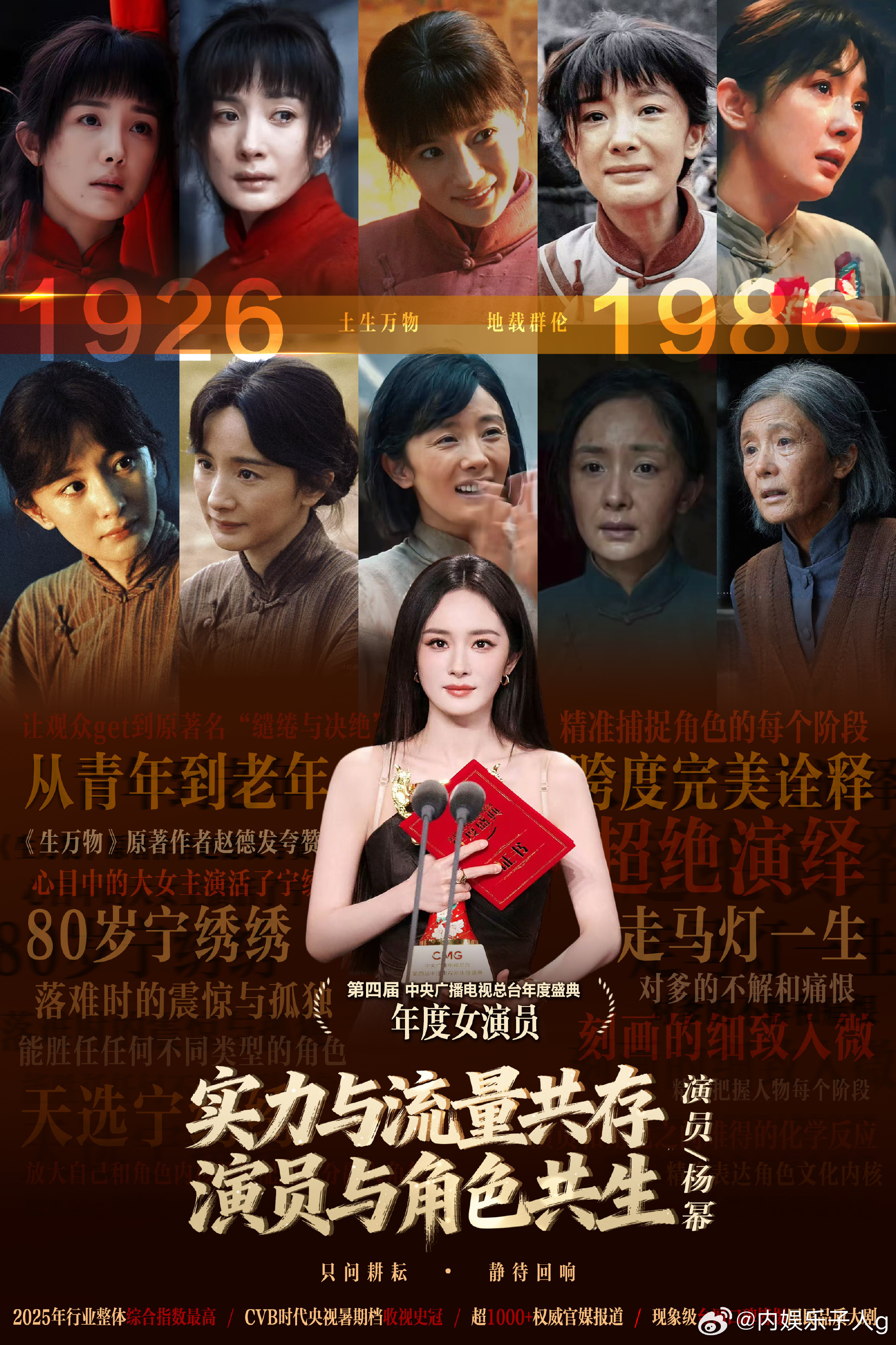 感觉杨幂凭生万物的宁绣绣，确实值得拿个白玉兰…角色跨度很大，挑战不小的情况下做到