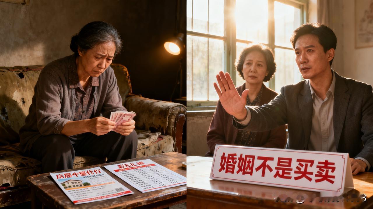 现在养儿子的家庭腰杆子越来越硬啦！以前，一提儿子结婚，男方父母愁得睡不着觉，“新