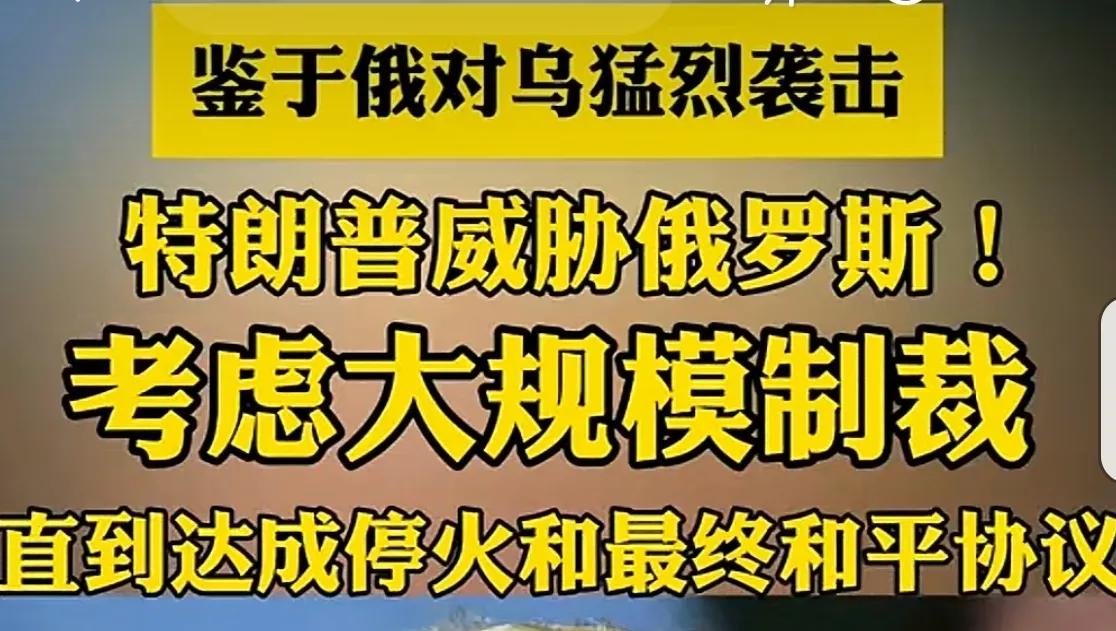 特朗普说因为现在俄罗斯大规模攻击乌克兰要制裁俄罗斯。但是，你拿什么制裁俄罗斯呢？