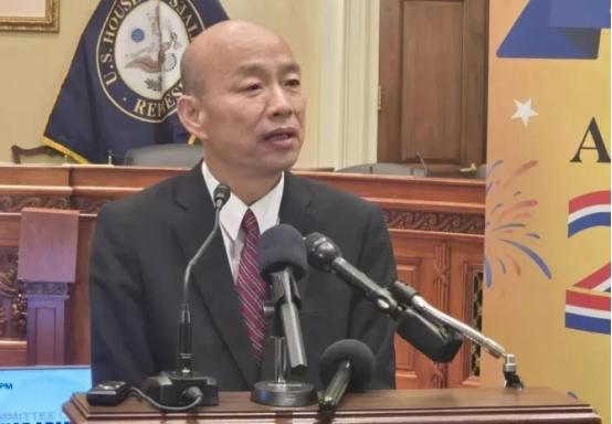 台湾在国际上的处境就像是只能恋爱、不能结婚？
 
6月24日韩国瑜居然在美国国会
