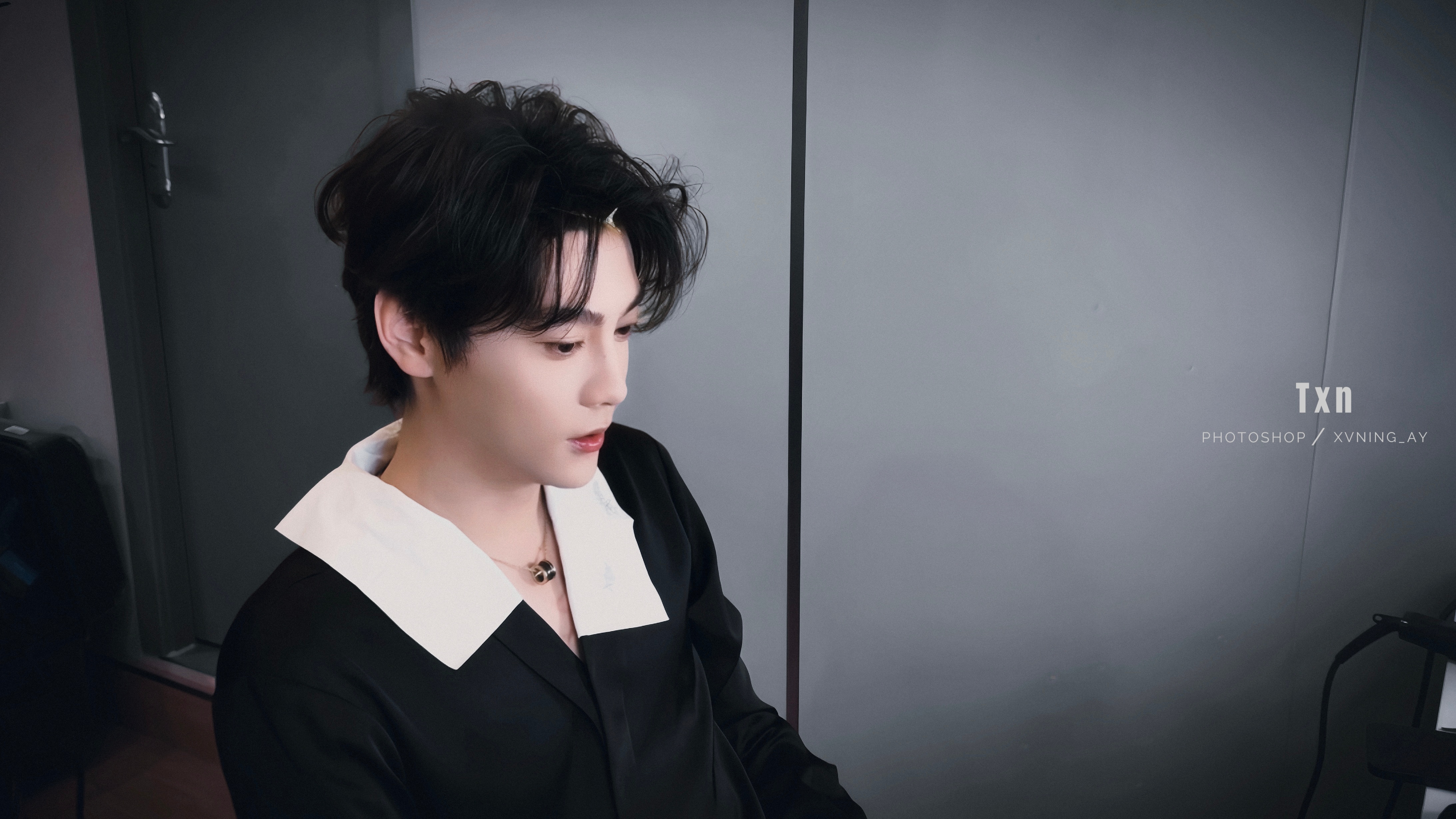 他的睫毛弯的嘴角😚 田栩宁