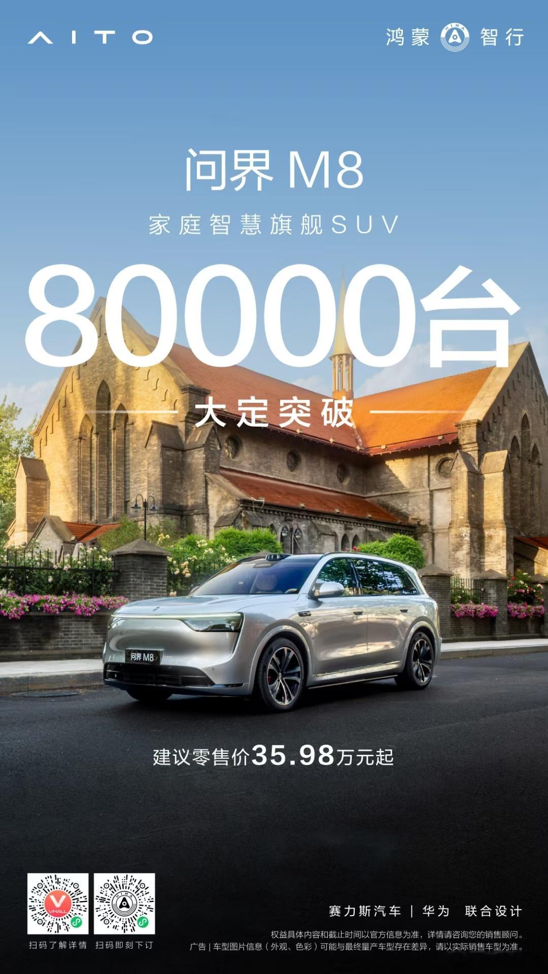 问界M8大定已经突破8万，稳[666]问界m8太能打了 ​​​