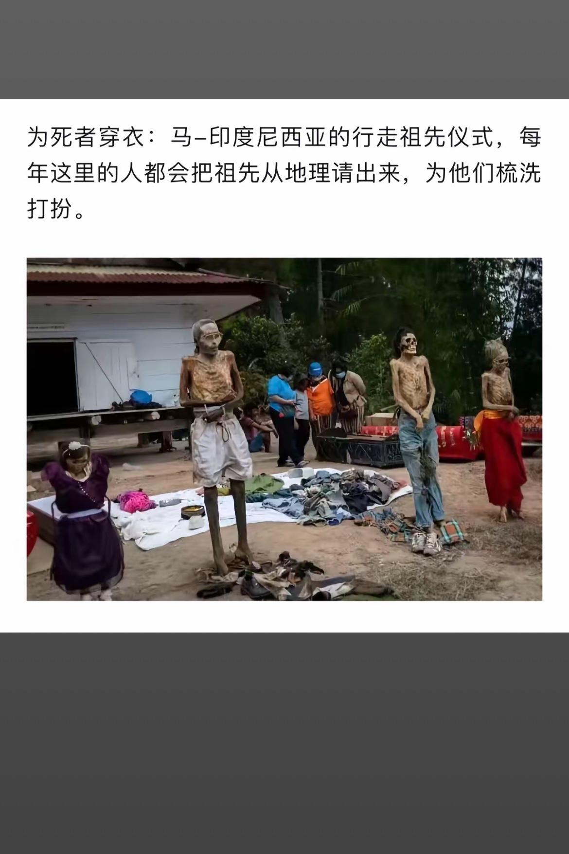“为死者穿衣：马-印度尼西亚的行走祖先仪式”👗👨‍👩‍👧‍👦