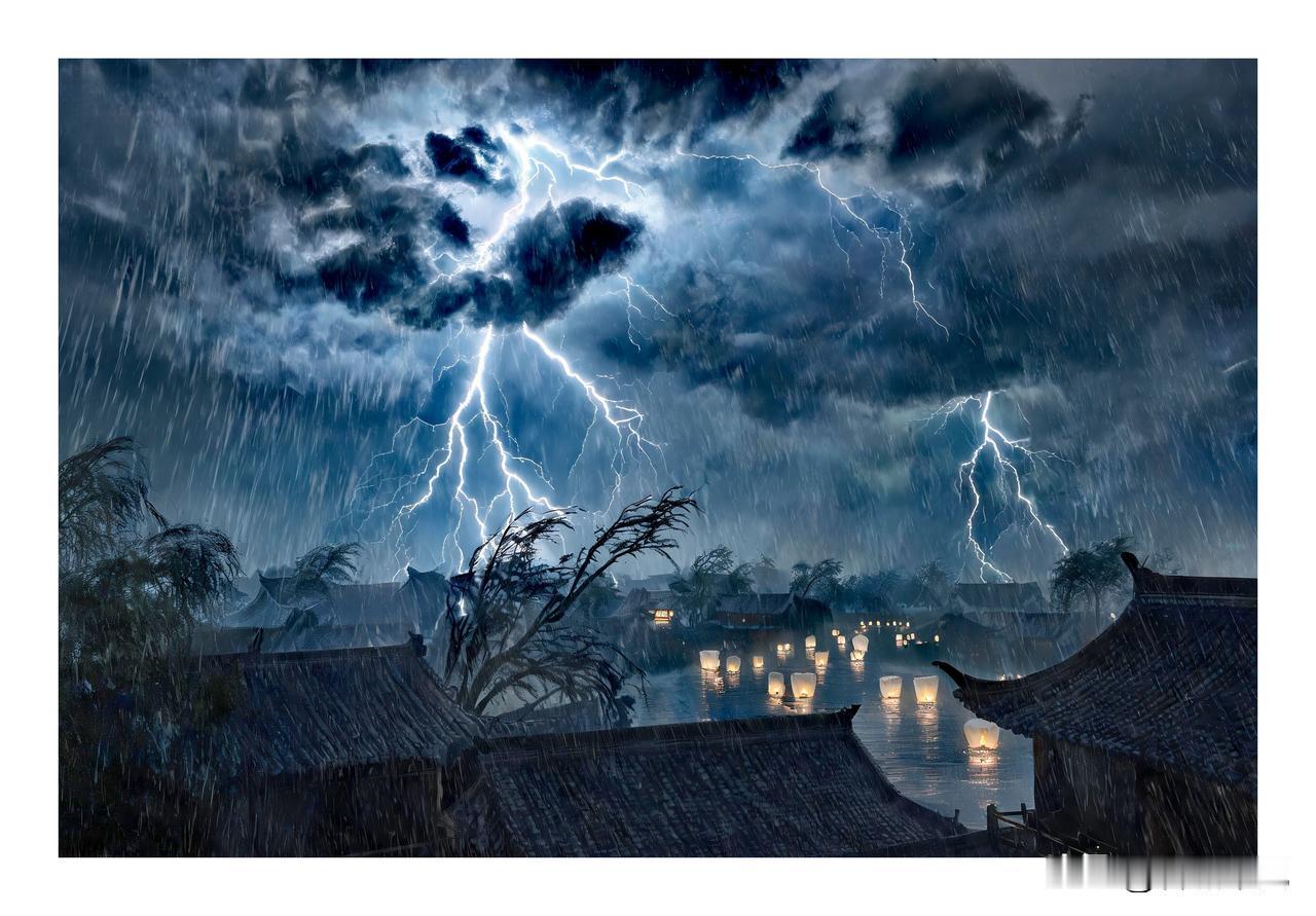 《上联：狂风暴雨雷炸七月半；诚邀高手续下联！》
瞧见“狂风暴雨雷炸七月半”这一上
