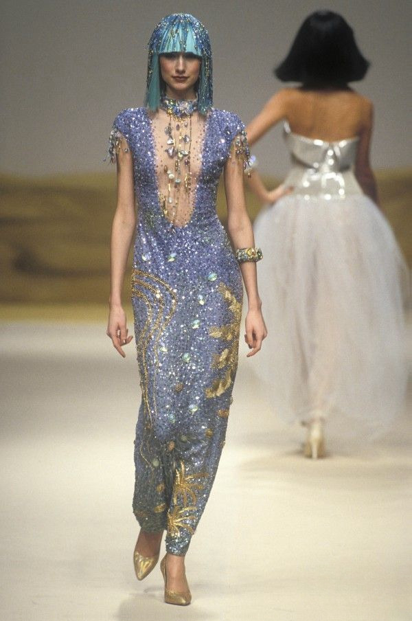 Louis Féraud Spring 1998 Couture太美了这件 配色