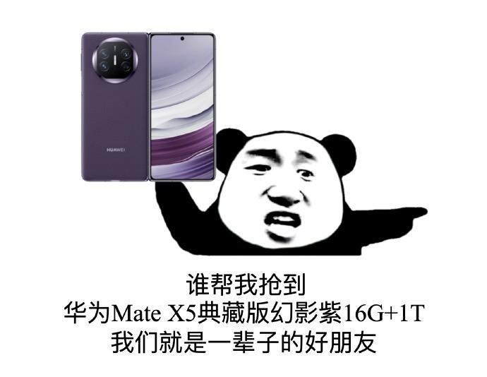 华为Mate X5价格出来了，有小伙伴抢到了吗？[泣不成声]陪跑了许久。