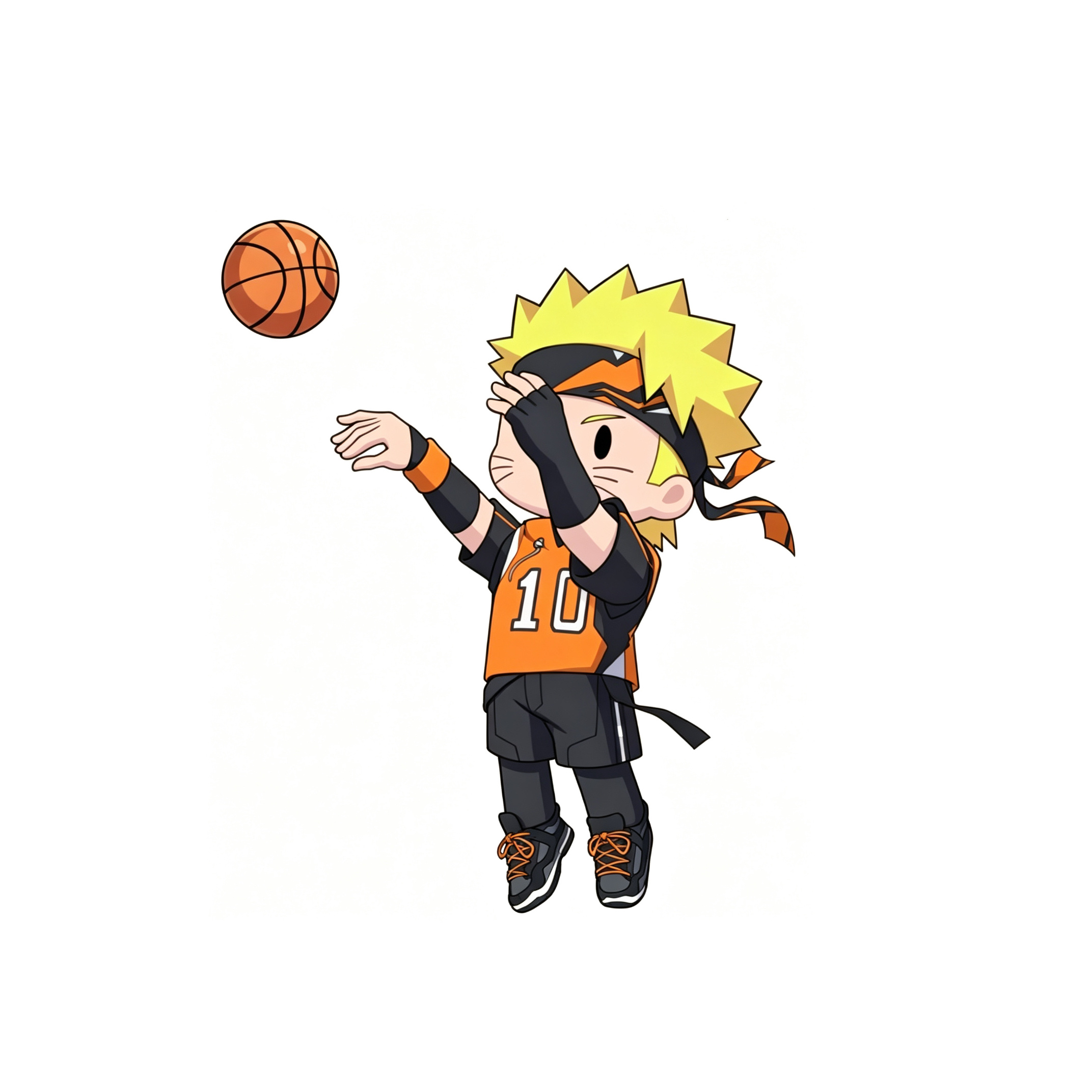 抠图高清修复『火影忍者手游』篮球系列🏀 鸣人 佐助Q版立绘还挺萌的 你会选择加