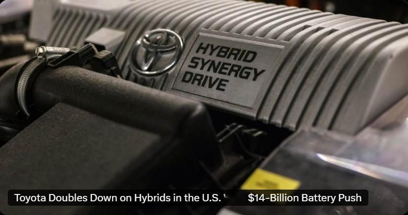 《华尔街日报》丰田汽车长期以来一直致力于推广混合动力汽车和卡车，如今它正斥资14