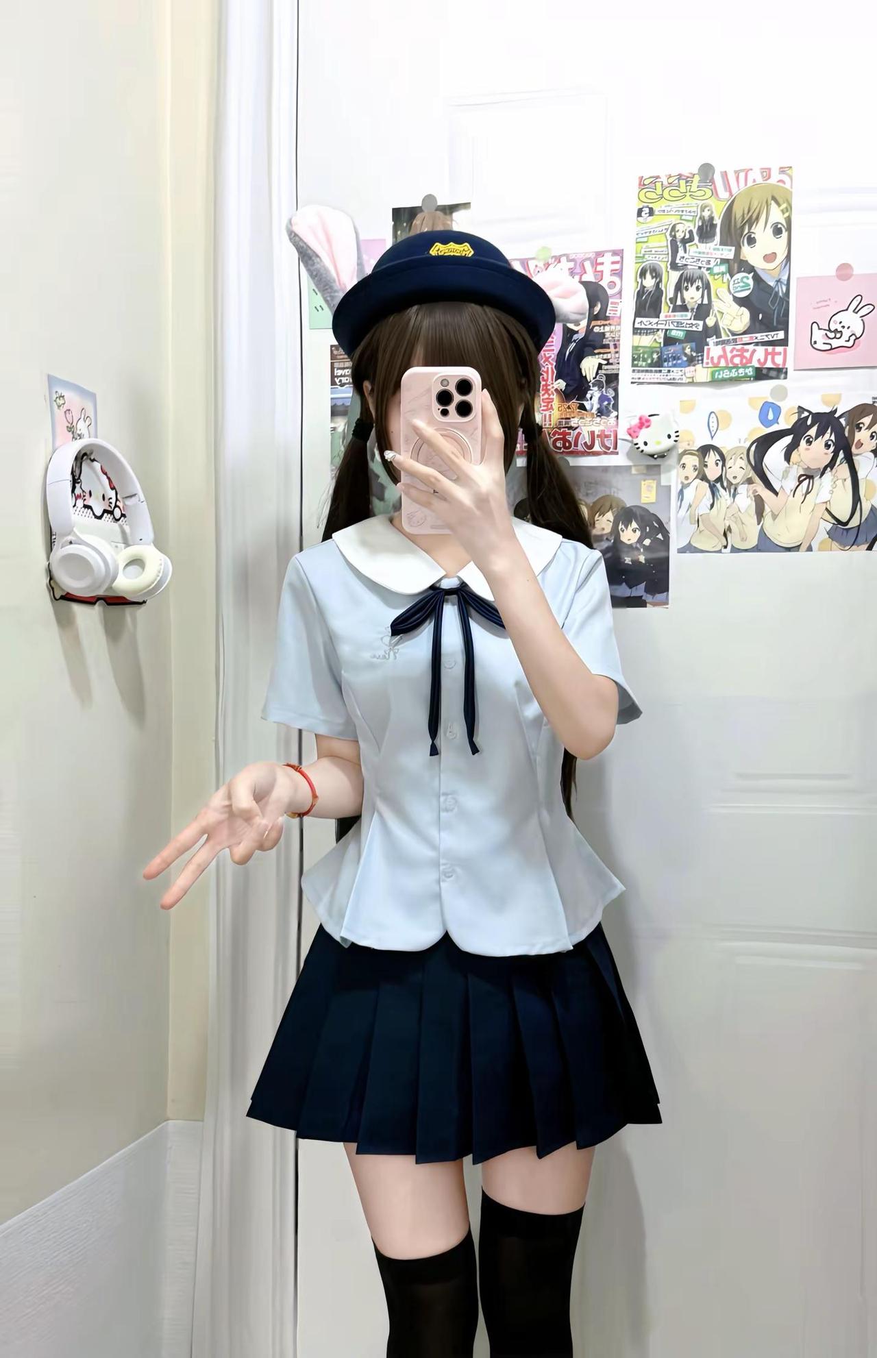 ～^⦁᎑-^ ੭。人生真是轻轻松松又熊熊小狐町JK jk制服 穿搭