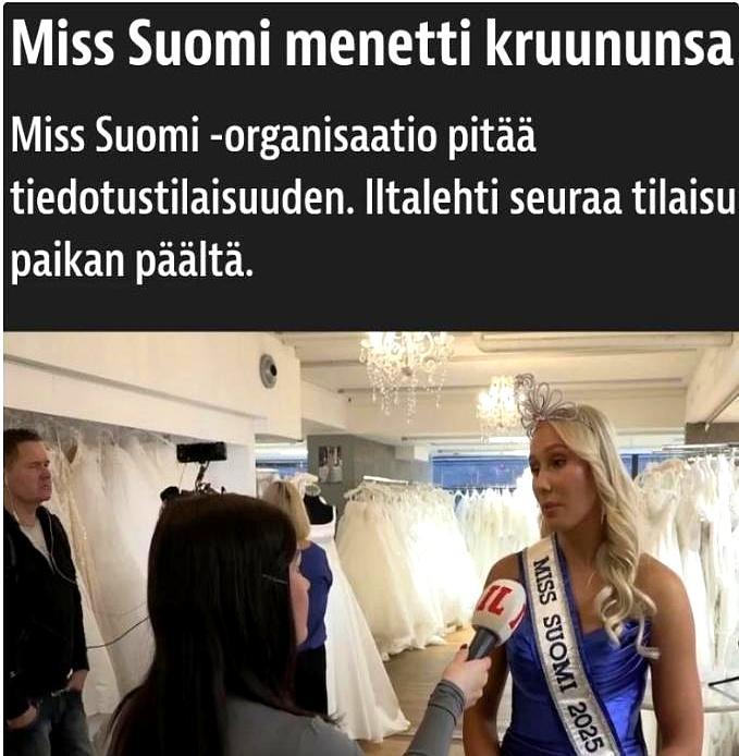 “芬兰小姐”冠军头衔撸了，代言全飞了，职业生涯直接凉透！这就是公开辱华的下场，真