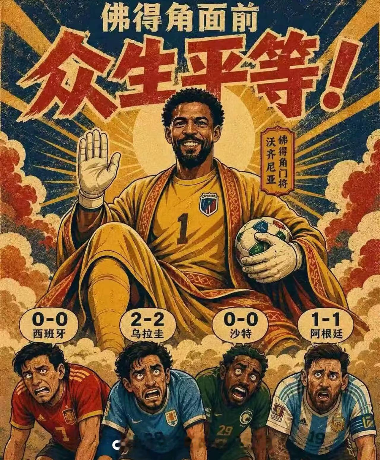 众生平等佛得角门将 封神