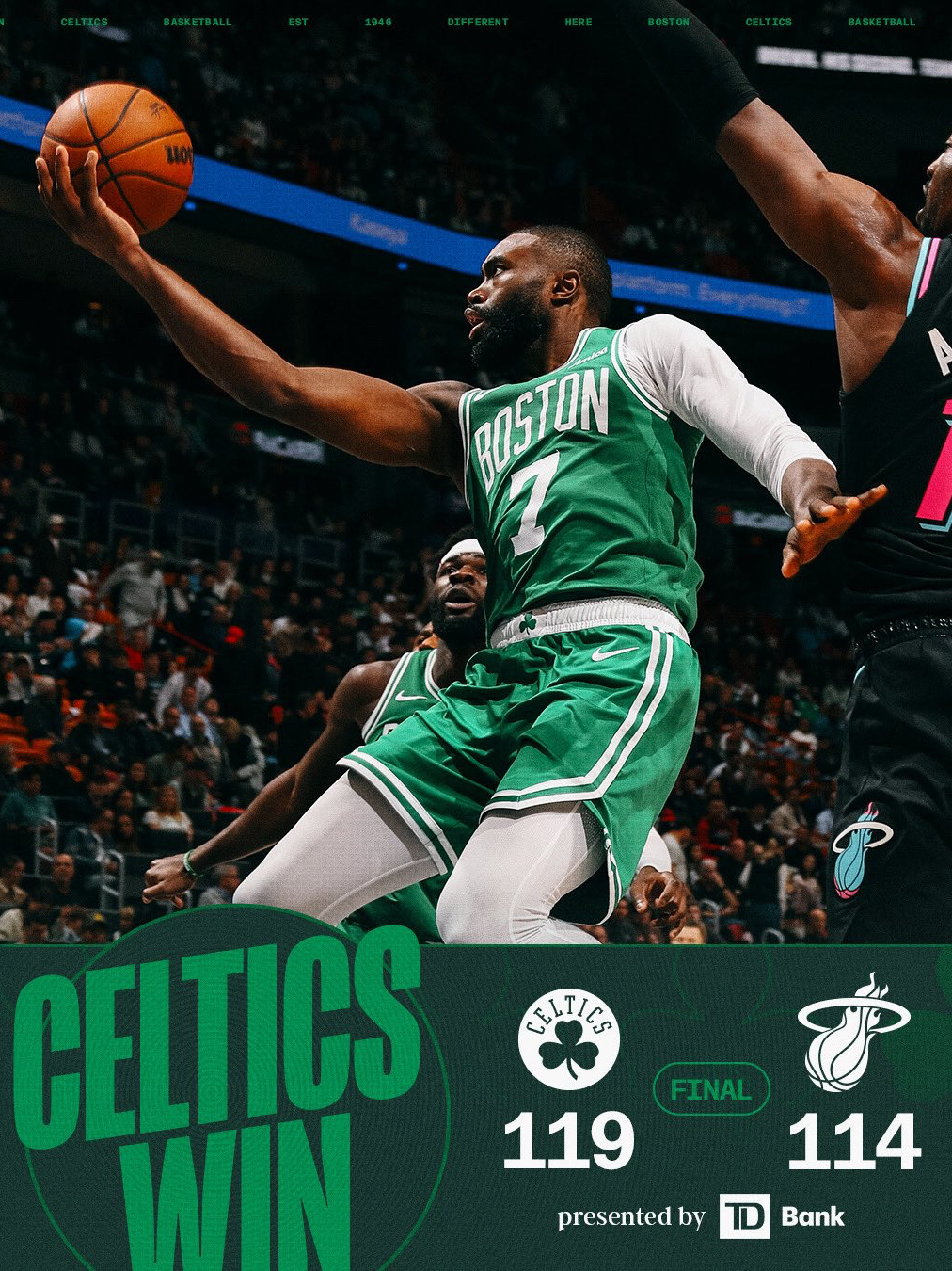 凯尔特人国度 FINAL : Boston Celtics 【 119-114 