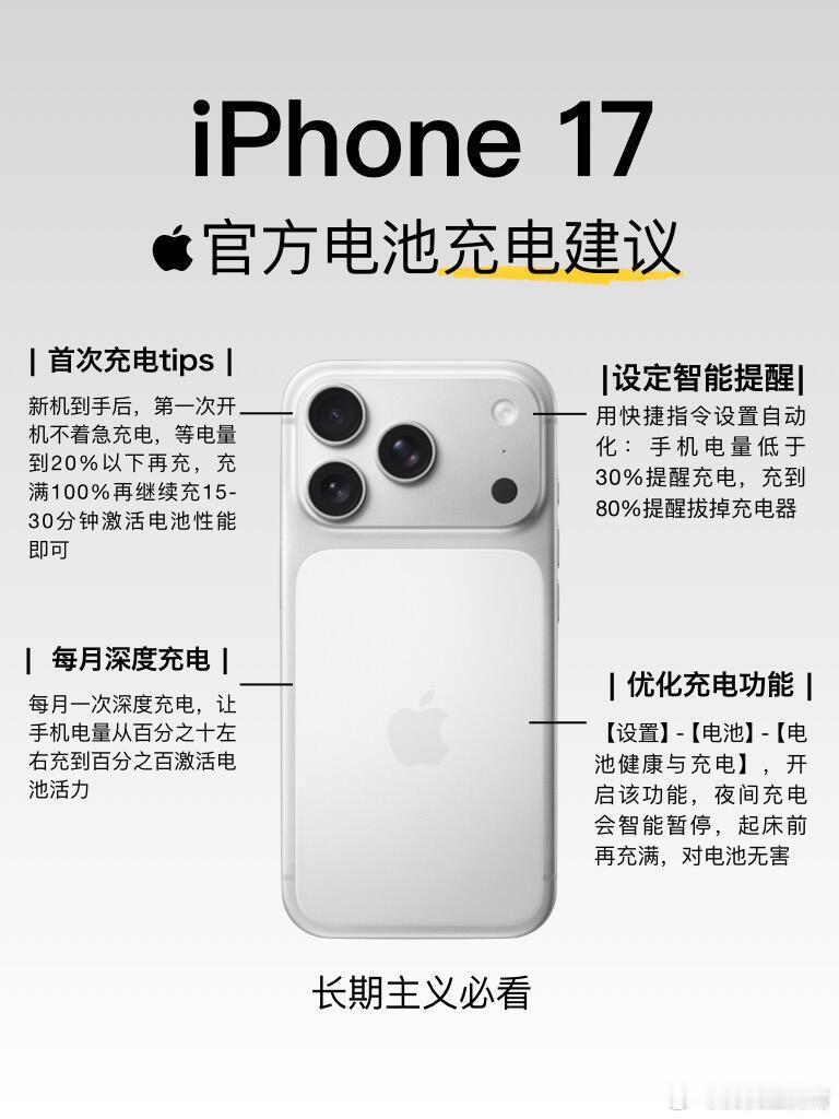 建议iPhone17官方电池充电建议这类话题就别搞了，这个建议那个建议，用个手机