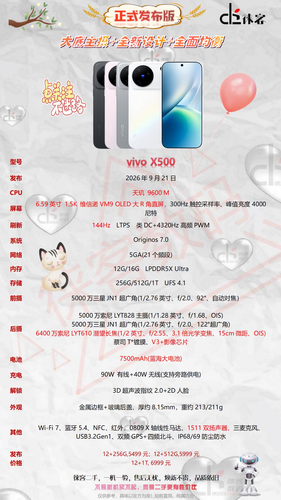 一图看懂vivo x500配置参数图vivo vivox500