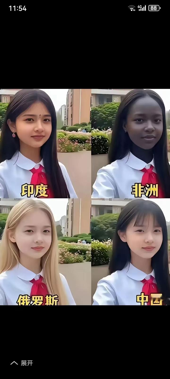 大家评一下
四个女孩里面谁夺冠！
我个人认为俄罗斯排第一！
有不服的吗？大家仔细