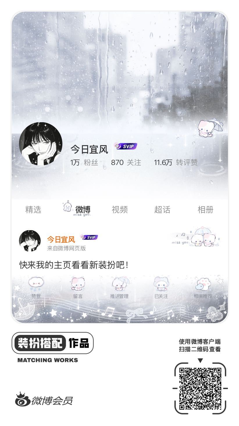 我刚刚完成了一套全新微博装扮搭配！超有个性！快来围观，一起分享装扮灵感吧~网页链