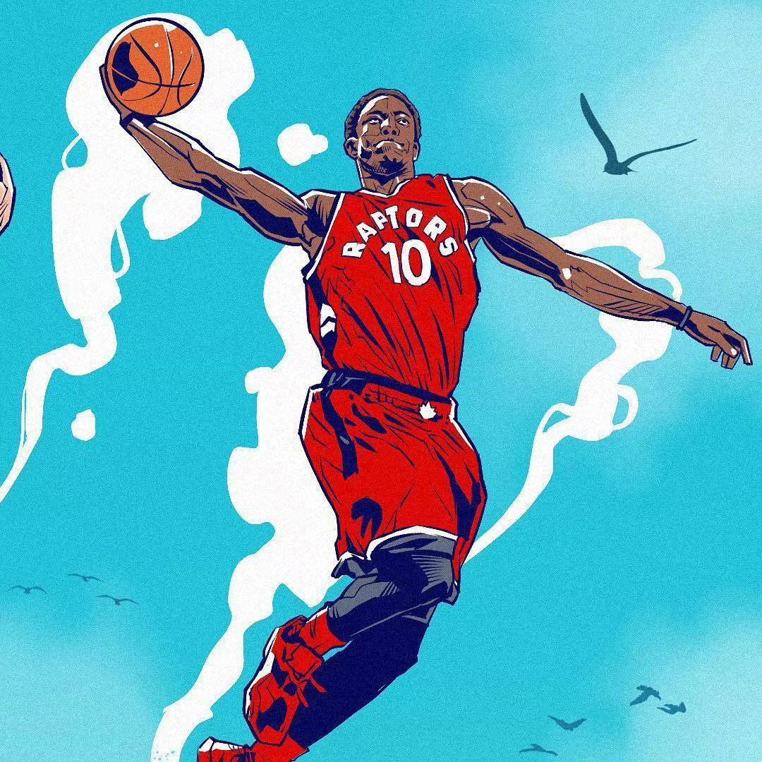 漫画版NBA扣篮大赛经典瞬间！这组图太酷了！ ​#篮球热力一夏# ​​​