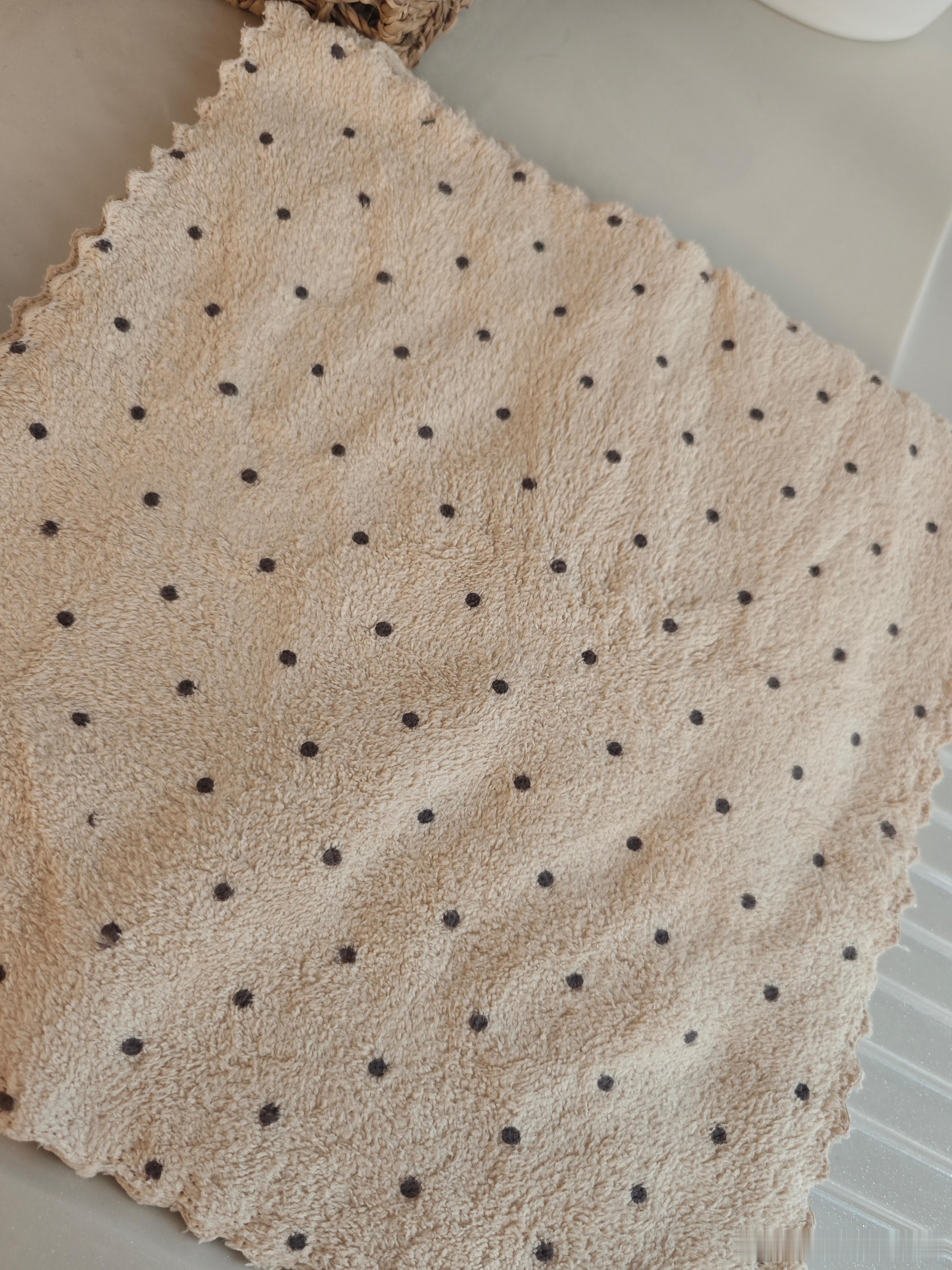 家人们日子也是越来越好了我抹布也用上波点的了 