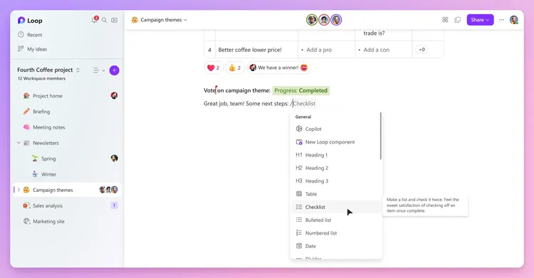 微软宣布： Microsoft Loop 正式版全面发布，移动应用也已经正式支持