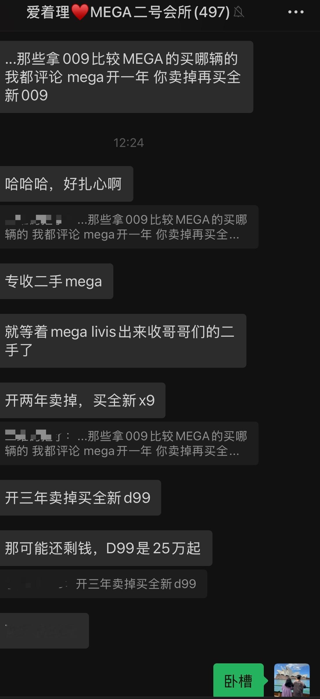 群里大哥说了一句话我觉得确实有道理按照MEGA的保值率来看如果想体验其他的MPV