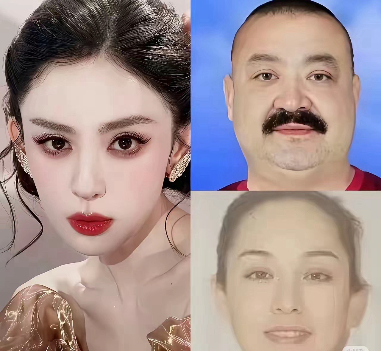 对基因起了敬意。。。娜扎的妈妈是新疆人吗？感觉娜扎的大双是像爸爸了吧，其他地方都