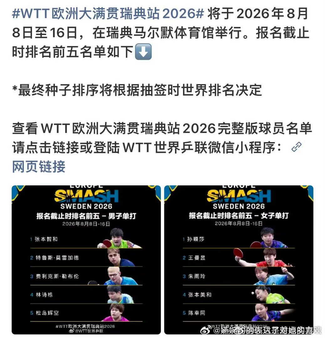 打算这辈子不会踏入瑞典半步了么，去年瑞典大满贯就就避战了